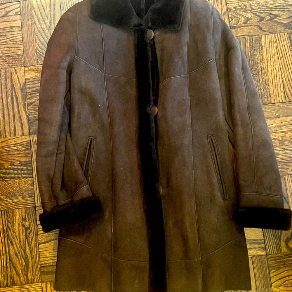 Shearling coat, real was custom made in NYC by furrier